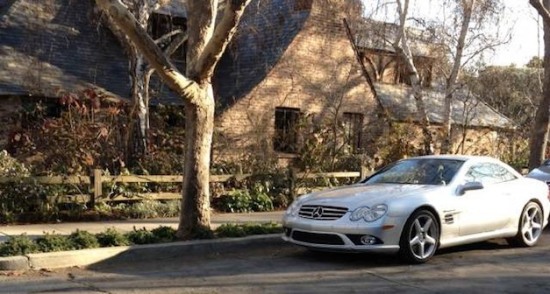 Steve's SL 55 in front of his humble home in Palo Alto. 